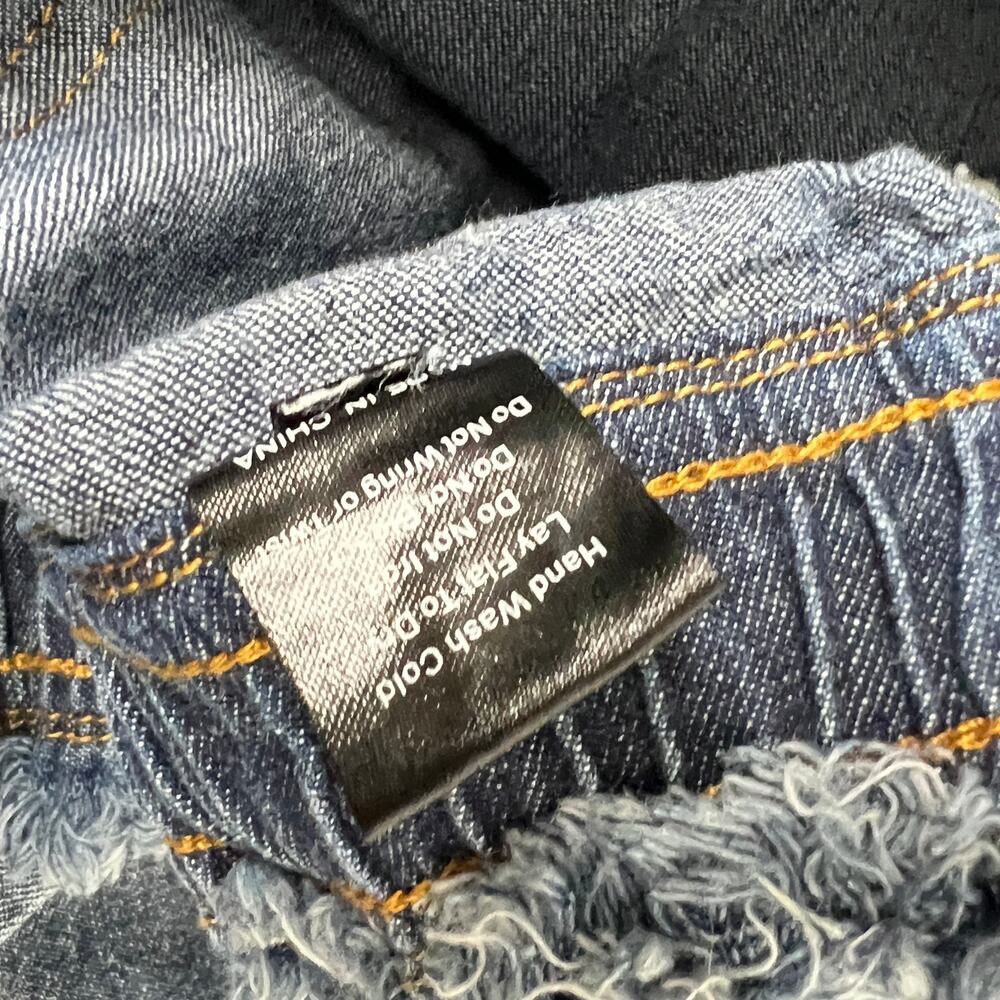 POL Distressed Patchwork Jeans Small Wide Leg Boh… - image 5